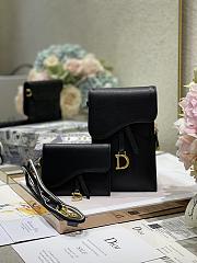 DIOR | Saddle Multifunction Black Pouch -  S5667C - 18.5x12x7.5cm - 1