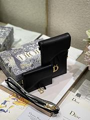 DIOR | Saddle Multifunction Black Pouch -  S5667C - 18.5x12x7.5cm - 2