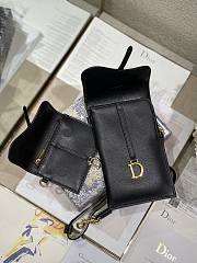 DIOR | Saddle Multifunction Black Pouch -  S5667C - 18.5x12x7.5cm - 4