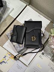 DIOR | Saddle Multifunction Black Pouch -  S5667C - 18.5x12x7.5cm - 5