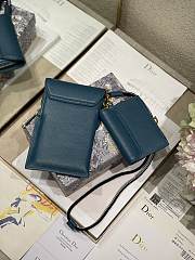 DIOR | Saddle Multifunction Pouch Steel Blue - S5667C - 18.5x12x7.5cm - 6