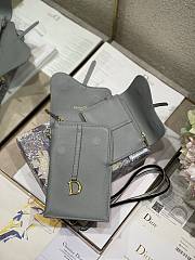 DIOR | Saddle Multifunction Pouch Grey - S5667C - 18.5x12x7.5cm - 2