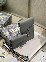 DIOR | Saddle Multifunction Pouch Grey - S5667C - 18.5x12x7.5cm - 3