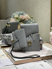 DIOR | Saddle Multifunction Pouch Grey - S5667C - 18.5x12x7.5cm - 5