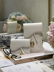 DIOR | Saddle Multifunction Pouch White - S5667C - 18.5x12x7.5cm - 1