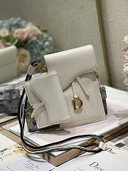 DIOR | Saddle Multifunction Pouch White - S5667C - 18.5x12x7.5cm - 2