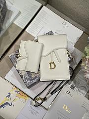 DIOR | Saddle Multifunction Pouch White - S5667C - 18.5x12x7.5cm - 3