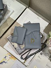 DIOR | Saddle Multifunction Pouch Cloud Blue - S5667C - 18.5x12x7.5cm - 6