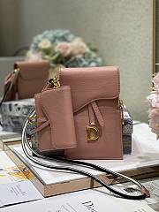 DIOR | Saddle Multifunction Pouch Pink - S5667C - 18.5x12x7.5cm - 3