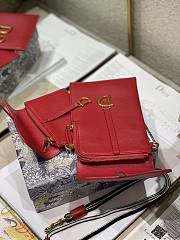 DIOR | Saddle Multifunction Pouch Red - S5667C - 18.5x12x7.5cm - 6