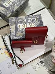 DIOR | Saddle Multifunction Pouch Red - S5667C - 18.5x12x7.5cm - 5