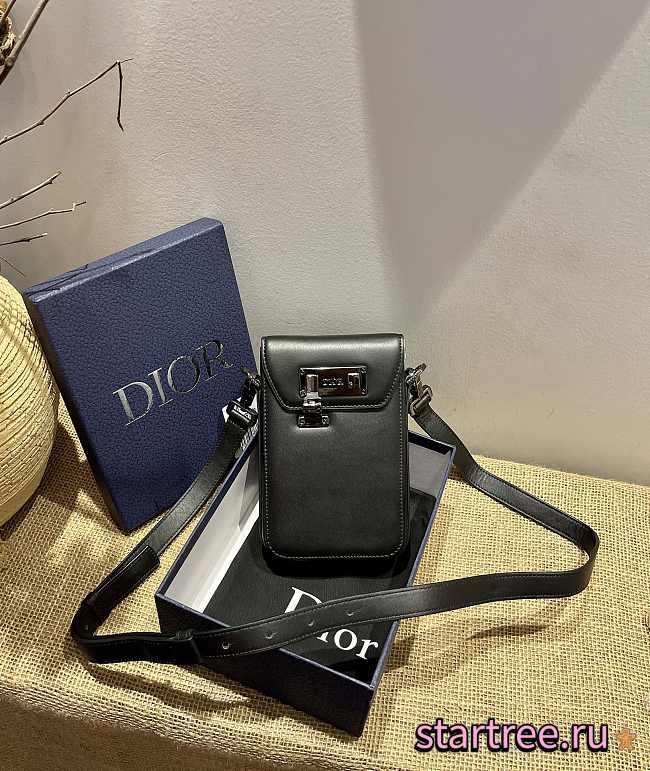 DIOR | Vertical black pouch - 2LXCA3 - 11 x 19 x 3 cm - 1