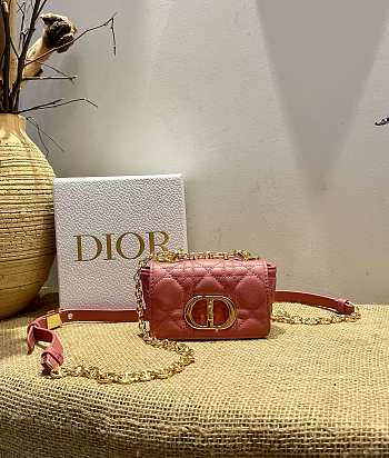 DIOR | Micro Caro Pink Bag - S2022U - 14x8x4cm