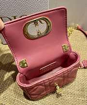 DIOR | Micro Caro Pink Bag - S2022U - 14x8x4cm - 3