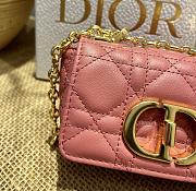 DIOR | Micro Caro Pink Bag - S2022U - 14x8x4cm - 5