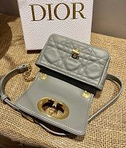 DIOR | Micro Caro Gray Bag - S2022U - 14x8x4cm - 6