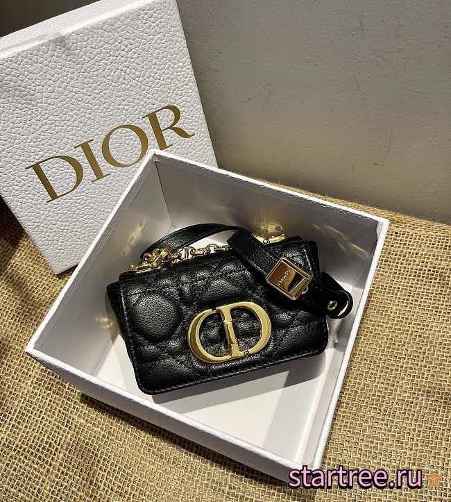 DIOR | Micro Caro Black Bag - S2022U - 14x8x4cm - 1