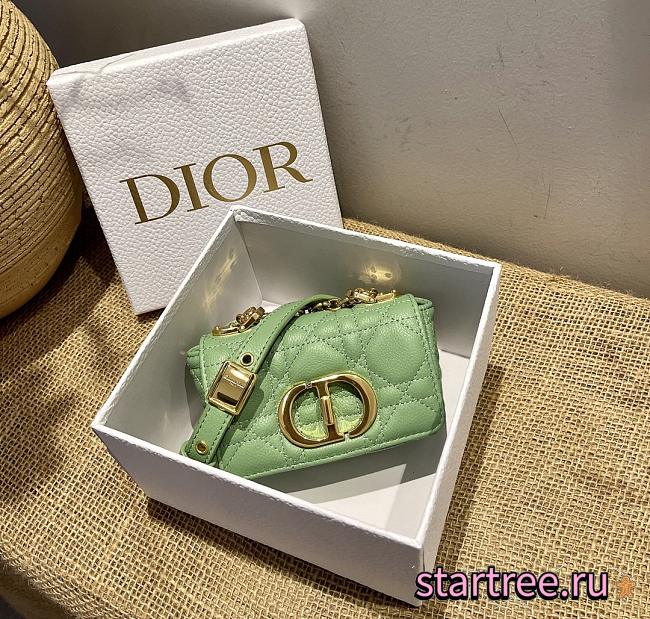 DIOR | Micro Caro Milk Green Bag - S2022U - 14x8x4cm - 1