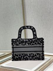  DIOR | Mini Book Tote Gray Mizza Embroidery - M918 - 24x17x7cm - 6