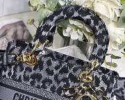  DIOR | Lady D-Lite Gray Mizza Embroidery - M0565O - 24 x 20 x 11cm - 5