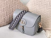  DIOR | Bobby Gray bag with Blue Dior Strap - M9320 - 27 x 8 x 19.5 cm - 5