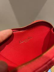 DIOR | CARO Heart Red Chain Bag - S5097 - 11 x 10 x 1.5 cm - 4