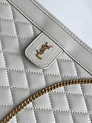 YSL | Victoire Baby Clutch In Leather White - 657361 - 28.5 × 19.5 × 5.5 cm - 5