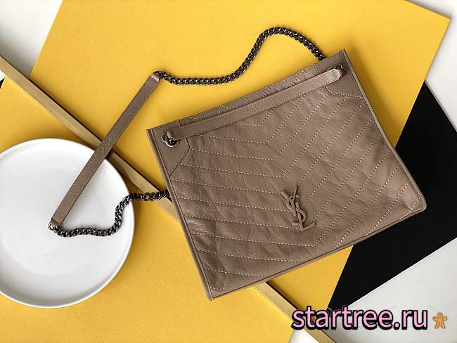 YSL | Niki Medium Shopping Bag In Crinkled Vintage Leather - 33 x 27 x 11.5 cm - 1