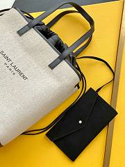 YSL | Teddy Shopping Bag in Linen Canvas - 551595 - 25.5 x 33 x 19.5 cm - 2