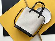 YSL | Teddy Shopping Bag in Linen Canvas - 551595 - 25.5 x 33 x 19.5 cm - 6
