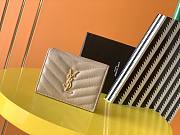 YSL | Monogram Card Case In Grain Beige - 530841 - 11 x 8,5 x 3 cm - 1