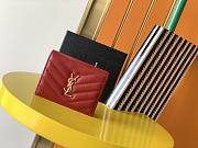 YSL | Monogram Card Case In Grain red - 530841 - 11 x 8,5 x 3 cm - 1