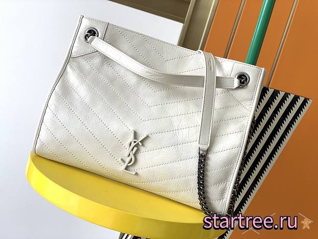 YSL | Niki Shopping White Bag - 577999 - 33 x 27 x 11.5 cm - 1