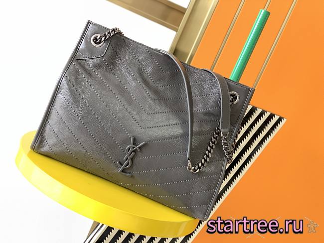 YSL | Niki Shopping Grey Bag - 577999 - 33 x 27 x 11.5 cm - 1