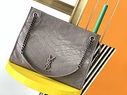 YSL | Niki Shopping Light Grey Bag - 577999 - 33 x 27 x 11.5 cm - 1