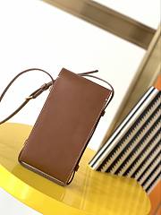 YSL | Tuc Phone Pouch With Strap Caramel - 667718 - 9 x 3.5 x 18cm - 4