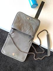 YSL | Niki Grey Wallet on Chain - 583103 - 19x15x6cm - 4