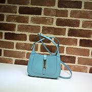 Gucci | Jackie 1961 mini blue shoulder bag - ‎637091 - 19 x 13 x 3 cm - 1