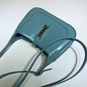 Gucci | Jackie 1961 mini blue shoulder bag - ‎637091 - 19 x 13 x 3 cm - 4