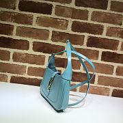 Gucci | Jackie 1961 mini blue shoulder bag - ‎637091 - 19 x 13 x 3 cm - 3