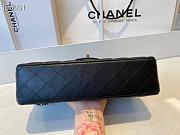 CHANEL | Classic Flap Lamskin Bag Black Silver - A01112 - 25cm - 4