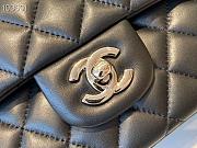 CHANEL | Classic Flap Lamskin Bag Black Silver - A01112 - 25cm - 2