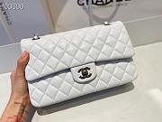 CHANEL | Classic Flap Chain Bag White Silver - A01112 - 25cm - 2