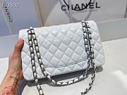 CHANEL | Classic Flap Chain Bag White Silver - A01112 - 25cm - 5