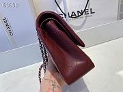 CHANEL | Classic Flap Chain Bag Red Wine Silver - A01112 - 25cm - 2