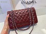 CHANEL | Classic Flap Chain Bag Red Wine Silver - A01112 - 25cm - 3