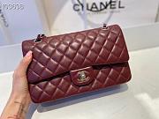 CHANEL | Classic Flap Chain Bag Red Wine Silver - A01112 - 25cm - 4