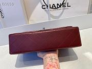 CHANEL | Classic Flap Chain Bag Red Wine Silver - A01112 - 25cm - 5