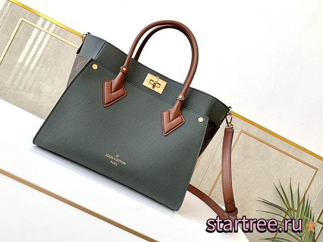 Louis Vuitton | On My Side Green MM tote bag - 30.5 x 24.5 x 14 cm - 1
