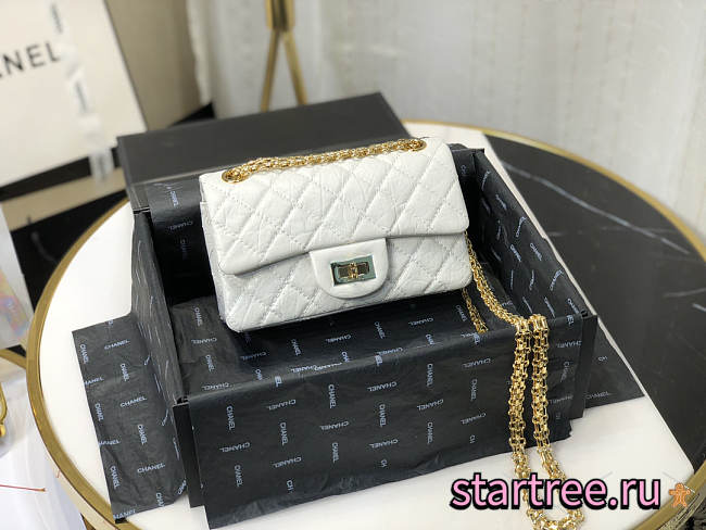 Chanel | Mini 2.55 White Handbag - AS0874 - 15.5 × 20 × 6 cm - 1